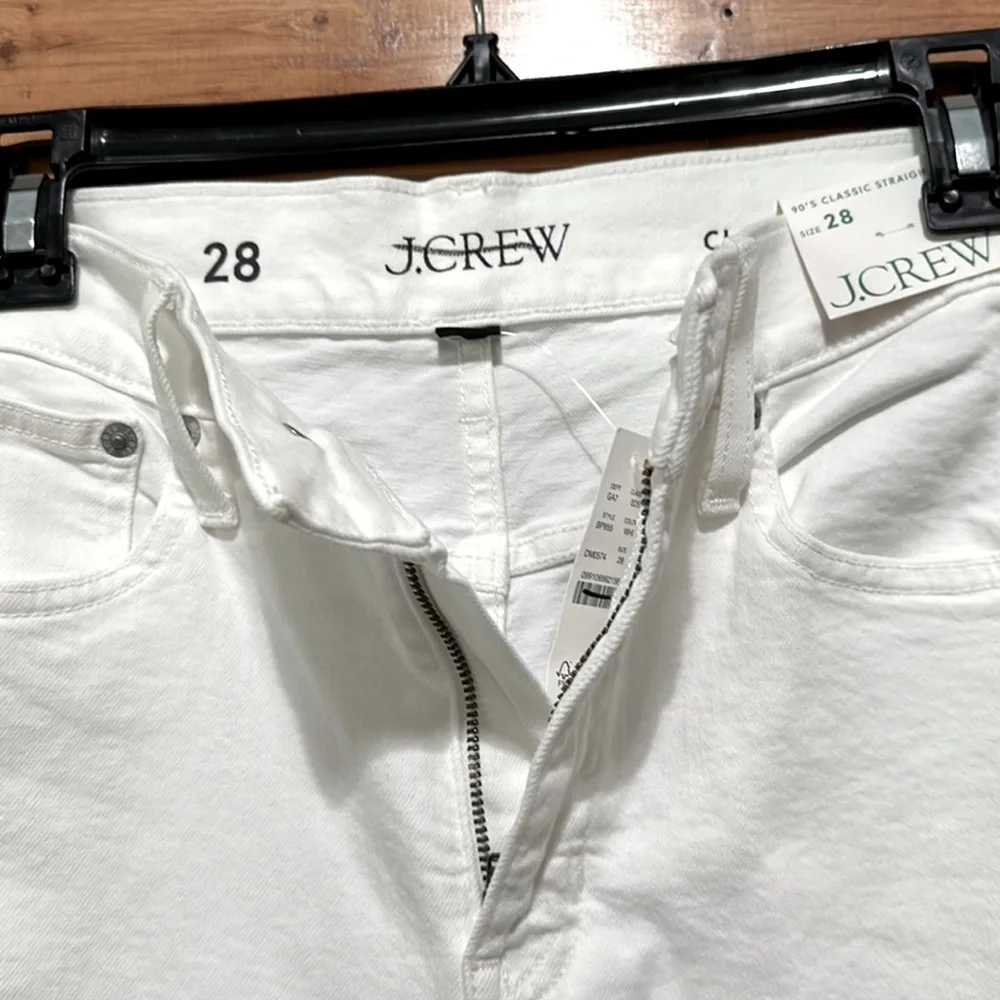 J.Crew 90's Classic Straight Leg Jean in White Wash